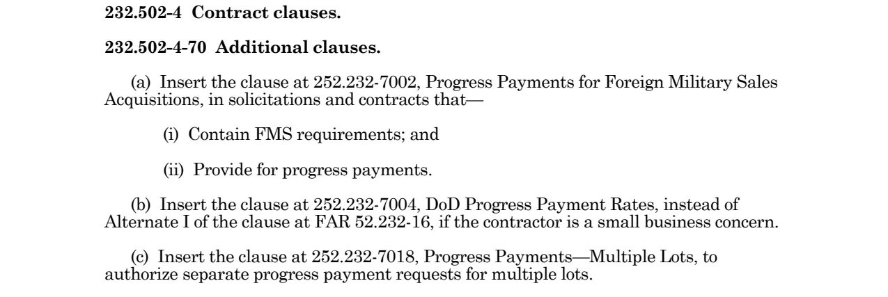 Prescription for 252.232-7002